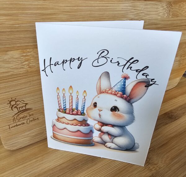 FarmhouseCreations.Store Happy Birthday - Bunny Birthday Card