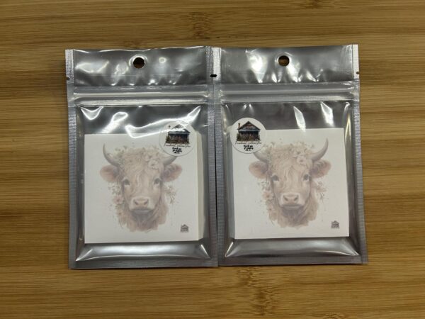 FarmhouseCreations.Store Highland Cow Sticky Notes