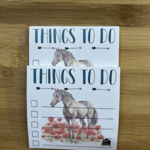 FarmhouseCreations.Store Things To Do Horse Sticky Notes