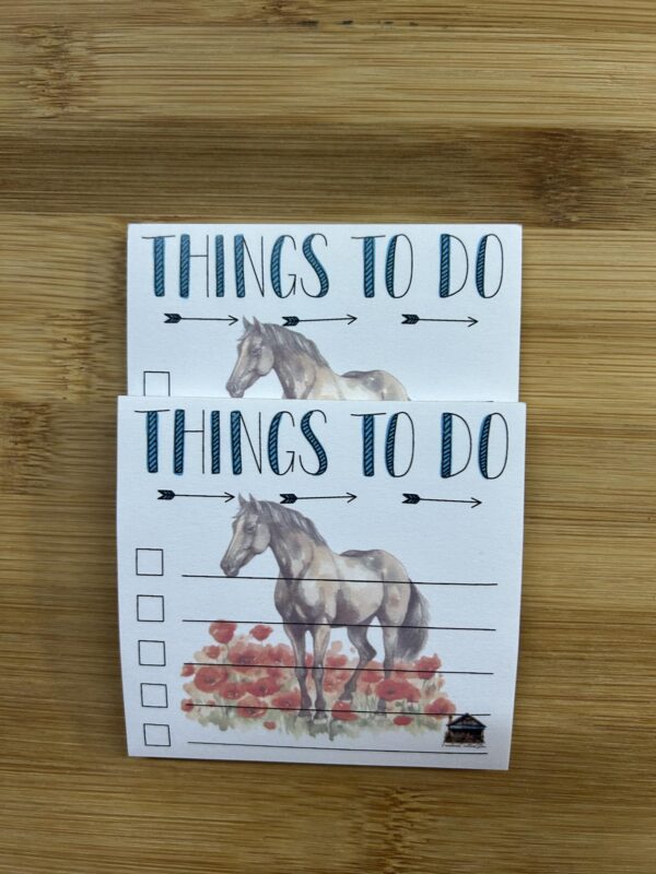 FarmhouseCreations.Store Things To Do Horse Sticky Notes