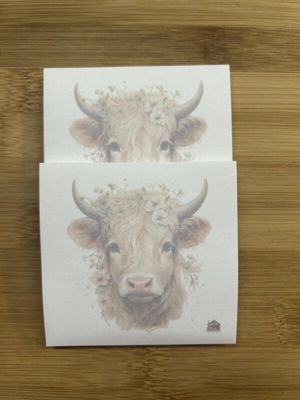 FarmhouseCreations.Store Highland Cow Sticky Notes