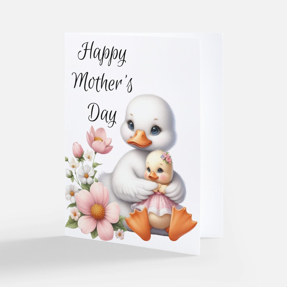 FarmhouseCreations.Store - Happy Mother's Day Duck Greeting card.