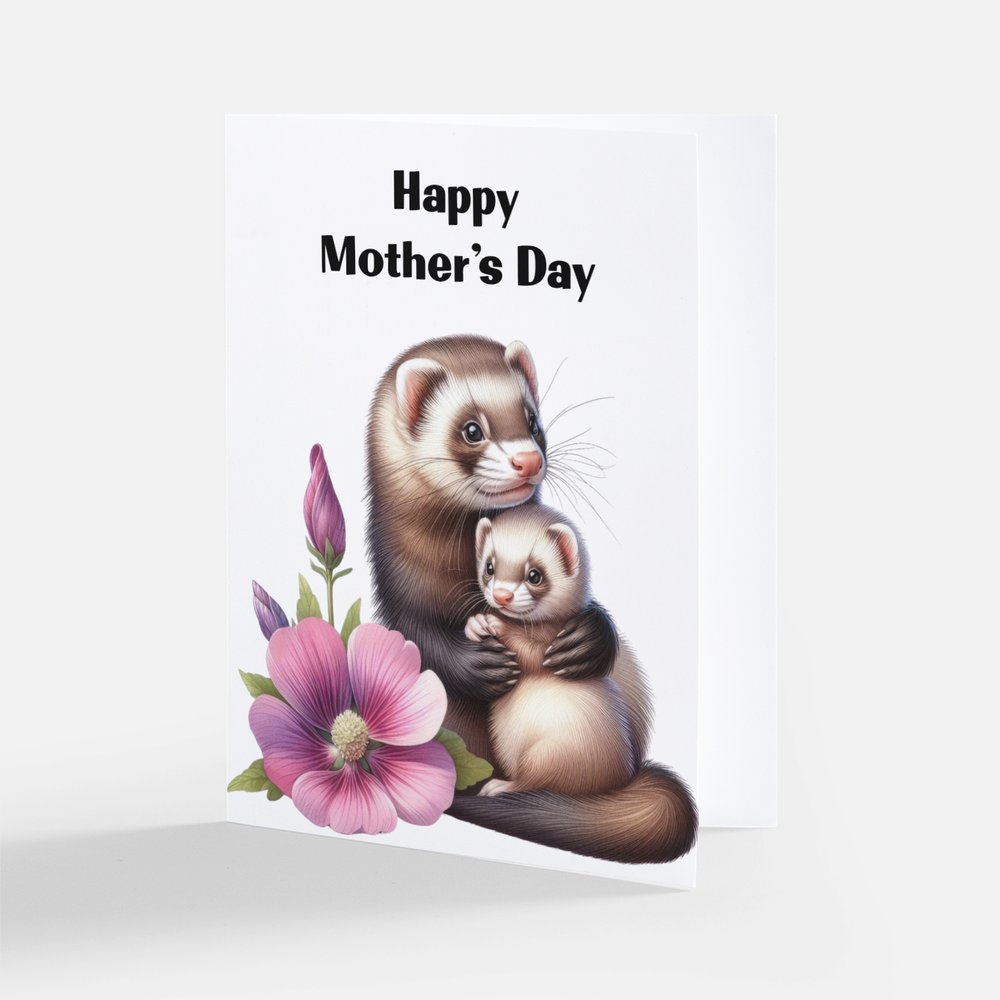 FarmhouseCreations.Store - Happy Mother's Day Mink Greeting card.