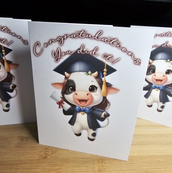 FarmhouseCreations.Store Graduation Cow Card