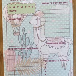 FarmhouseCreations.Store Llama Daily Planner Notepad