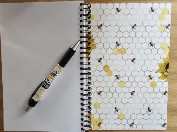 FarmhouseCreations.Store Bee nice Or Buzz Off Notebook