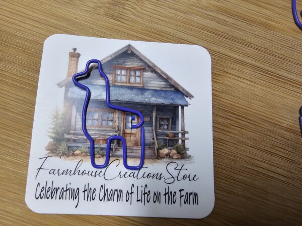 FarmhouseCreations.Store Purple Llama Paper Clip