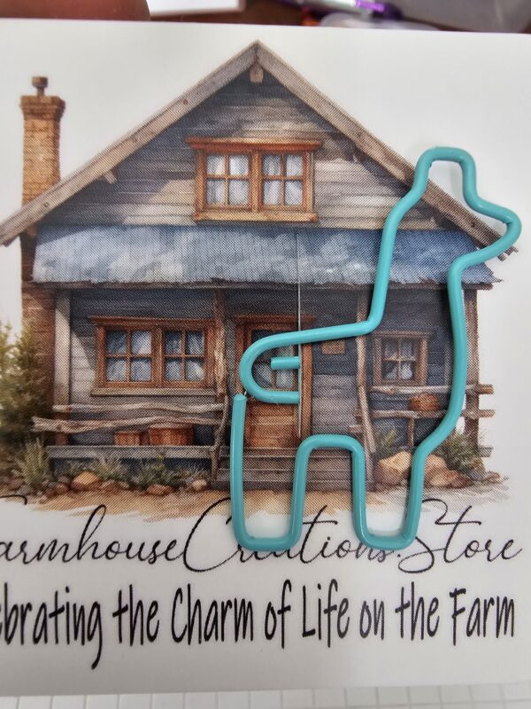 FarmhouseCreations.Store Blue Llama Paper Clip