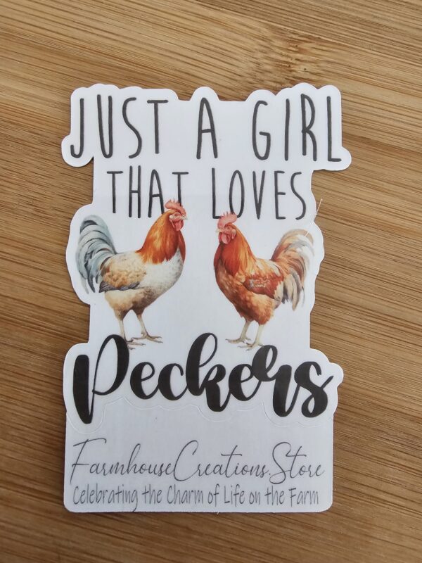 FarmhouseCreations.Store Just A Girl Who Loves Chickens Stickers